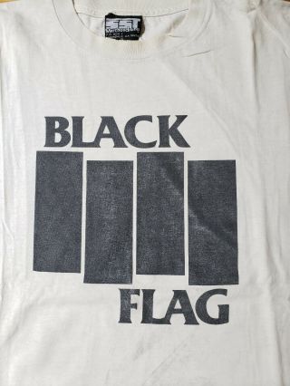 Black Flag Sst Label Xl T - Shirt Vintage Hardcore Punk Kbd Circle Jerks Misfits
