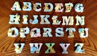 Disney Classic Winnie The Pooh Michel Complete Set 26 Letters A - Z Alphabet Rare
