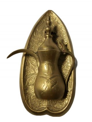 Vintage Brass Urn Door Knocker 7 1/2 " X 4 1/2 " Inches