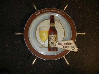 Vintage Neon Products Ballantine Beer Light Up Barmometer Beer Sign