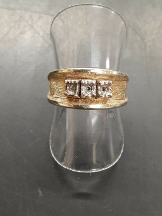 10k Yellow & White Gold Ring Vintage 5.  3 Grams Scrap Size 6.  75