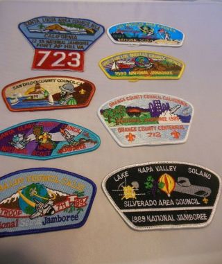 Boy Scout 1989 National Jamboree Patches (8) California
