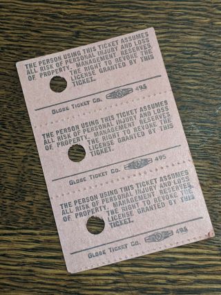 THREE VERY RARE Vintage Disneyland $1.  00 Admit One Adult Tickets from 1950 ' 2