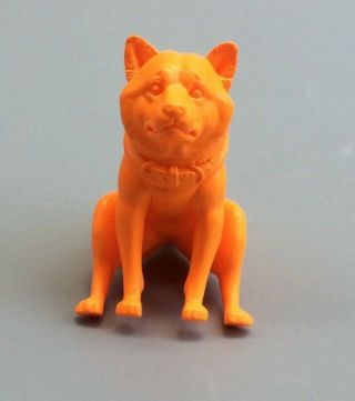 Retired Squatting Dog Shiba Inu Akita Inu Dog Pvc Figure Figurine Model Orange
