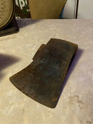 Vtg Old 3.  5 Lbs Steel Single Bit Wood Axe Head Tool Bit Rusty Marked 1 3 Usa