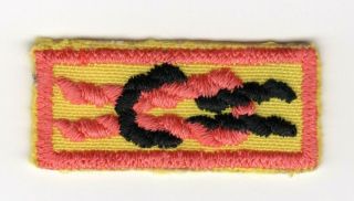 Boy Scouts Of America ⚜ Tiger Cub Leader Recognition Award Square Knot Patch Bsa