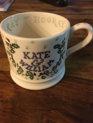 Rare William & Kate Commemorative Wedding Cup By Emma Bridgewater