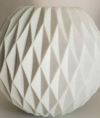 Vtg Mid Century Modernist Thomas Germany Pop Op Art Porcelain Angular Ball Vase