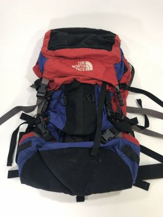 Vintage The North Face Hiking Backpack Trail Bag Reinforced 90’s Climbing Colors
