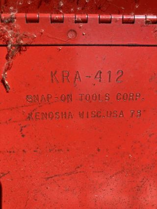 Vintage Snap On Kra 412 Tool Box Side Shelf