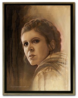 Princess Leia Hoth Interpretive Sepia & Pink Star Wars Framed Fine Art Portrait