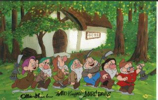 Disney Snow White Seven Dwarfs Hand Painted Cel Animation Signed Nine Old Men