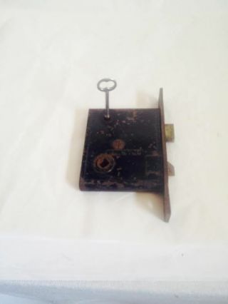 1869 Antique Vintage Sparks Door Mortise Lock And Skeleton Key Set Patented