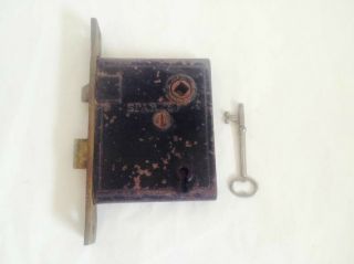 1869 Antique Vintage SPARKS Door Mortise Lock and Skeleton Key Set Patented 2