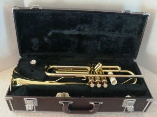Vtg Yamaha Ytr - 2320 Student Trumpet Gold Lacquer 027330a With Hard Case