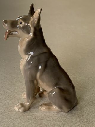 Vintage Bing & Grondahl Porcelain German Shepherd Dog Figurine 2758