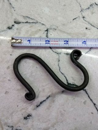 Antique Vintage Camping Kitchen Blacksmith Forged Wrought Iron Hook Hand Made