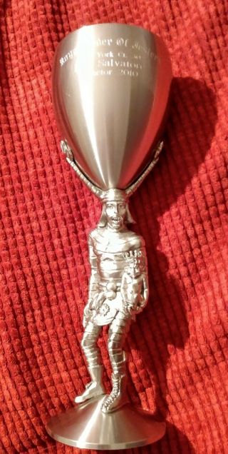 Royal Order Of Jesters York Director 2010 Pewter Masonic Goblet Award Trophy