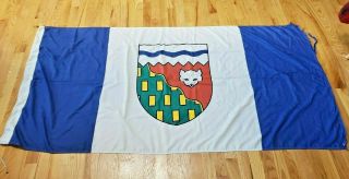 Vintage Northwest Territories Flag Canada Canadian Nylon Territory Large 36 X 70