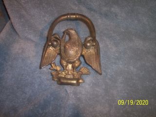 Vintage Solid Brass American Eagle Door Knocker