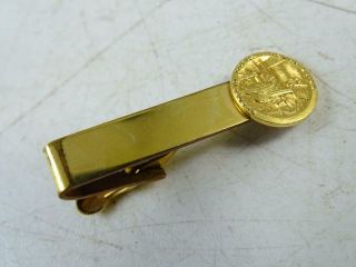 Vintage Electric Metal Makers Guild Tie Clip Clasp 10k Solid Yellow Gold Men 