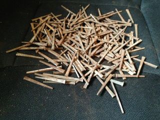 Antique 200 Square Cut Nails 1 3/4 Inch But Rusty Craft Barn Decor
