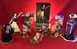 60th Anniv.  Disney Snow White And The Seven Dwarfs 1997 9 Piece Set & Boxes