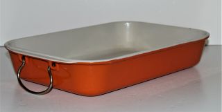 Le Creuset Cast Iron Lasagna Roaster Baking Pan With Handles Vintage Orange