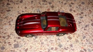 Vintage Aurora T - Jet Ho Slot Car 63 Jaguar Xke Red W Gray Stripes Euc