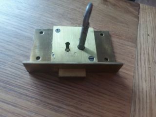 3 Inch Solid Brass Drawer Lock With 1 Key (old Un - Stock)