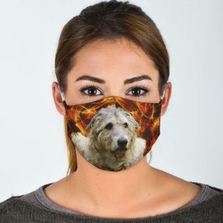 Irish Wolfhound Print Face Mask