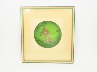 Walt Disney Hand Painted Celluloid In The Filming Of Bambi W/coa