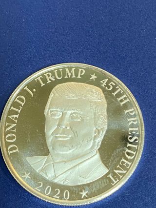 2020 Donald J.  Trump 45th President Coin 1t - Oz Silver