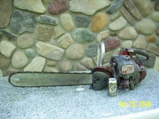 Antique 2 Man Mall Chainsaw Vtg Chain Saw Model 2mg W/ 30 " Bar & Chain