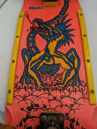 Vintage Nash Red Line Executioner Dragon Pink Skateboard 1980 