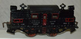 Vintage Prewar Ives No.  3216 Locomotive - Cast Iron - Black - O Gauge