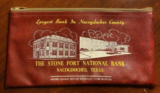 Vintage A Rifkin & Co “coin Bag” - Stone Fort National Bank - Nacogdoches,  Tx