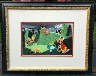Disney Alice In Wonderland - Framed 5 Pin Set,  Le,  Print 218 Of 1500,