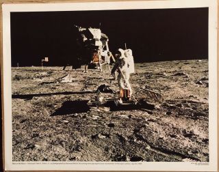 Vintage 1969 Nasa Apollo 11 “man On The Moon” Landing Photograph Large 16 " X 20 "