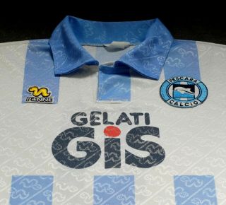 Pescara Calcio Football Shirt 1992/93 Pienne Gelati Gis Vintage Maglia Jersey