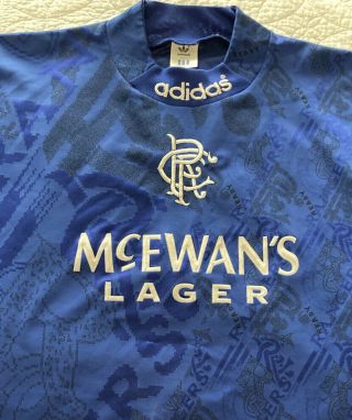 Vintage Adidas Glasgow Rangers Fc 1994/1995 Home Top