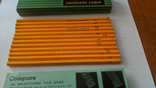 Vintage NOS Eberhard Faber Van Dyke Microtomic Pencils 600 - 6B Box of 12 2