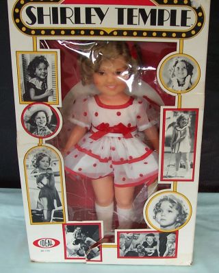 Vintage 1972 Ideal Shirley Temple Doll with stand & box Stand Up And Cheer 1125 2