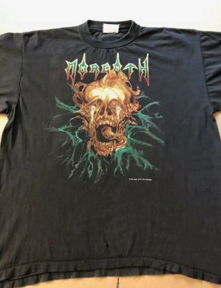 Morgoth Vintage 1990 Tour Shirt.  Bolt Thrower,  Obituary,  Pestilence