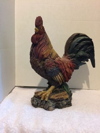 Chicken Rooster Figure Country Farm Home Decor 10 " Resin