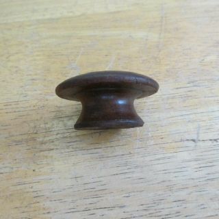 Antique Victorian Wooden Drawer Pull Knob,  1 3/4 Inches