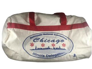 Vtg 1996 Democratic National Convention Chicago Illinois Delegation Duffle Bag