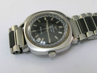 Vintage Wittnauer Watch Rally Dial Automatic w/ Date 1970 ' s 2
