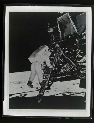 Apollo 11 Neil Armstrong Buzz Aldrin Walk On The Moon 4x5 Negative Kodak 3