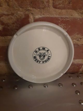 Vintage United States Military Academy West Point Ceramic Ashtray 6 1/2 " Wide